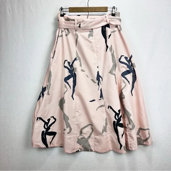 KOWTOW Audition Skirt Dancer Size M (8) Pale Pink Abstract Print Art to Wear - Picture 10 of 15